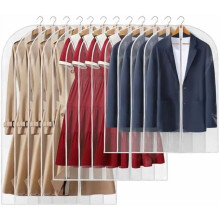 Genomskinliga hängande klädpåsar 102 x 61 cm, 12-pack