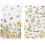 Fjärils- och vildblommor kökshanddukar, 2-pack 1