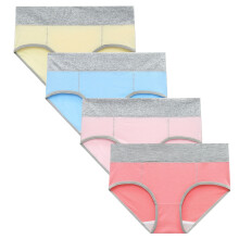 Dames katoenen ondergoed, hoge taille, stretch slips, zachte onderbroeken, dames slipjes met volledige dekking, 4-pack, meerkleurig, 4XL,