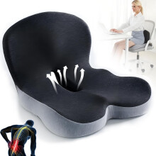 Coussin de siège ergonomique pour camion avec soutien lombaire en forme de L, mousse à mémoire de forme antidérapante, respirant et lavable en