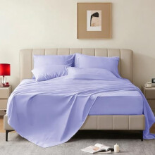 Set di lenzuola matrimoniali king size da 6 pezzi in morbido cotone con angoli profondi