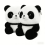 Pluche panda, superzacht, 30 cm 1