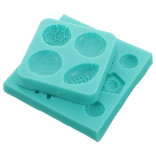 OUNONA Silicone Sports Cookie Molds – 2-Pack