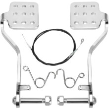Go Kart Pedals with 71" Throttle Cable – Compatible with 212cc/196cc/6.5HP Road Rocket, Manco, Kandi, Carter, Azusa, Racing Drift Trike – Silver