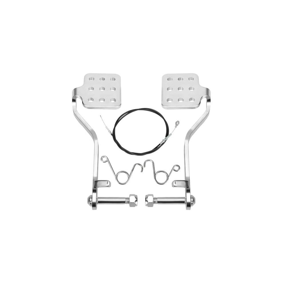 Go Kart Pedals With 71" Throttle Cable Â Compatible With 212Cc/196Cc/6.5Hp Road Rocket, Manco, Kandi, Carter, Azusa, Racing Drift Trike Â Silver 9496895955401