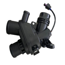 Termostato de substituição com sensor para motor Jaguar AJ126 3.0L V6 Supercharged SC. Substitui as peças LR069809 e LR095895.