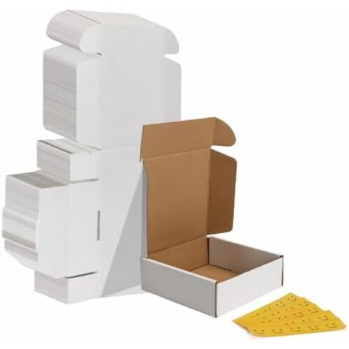 Caixas de papelão ondulado de parede simples, 7x5x2 polegadas (pacote com 50)