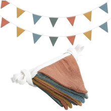2 stk. vimpelbannerflag, 7,75 fod trekantet vimpler til børneværelset, babyshower, fødselsdag, boheme bryllup – kompatibel med varme farver