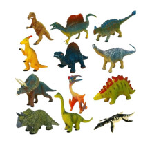 Jumbo Safari Tierfiguren Spielzeug, 12 realistische Wildtiere aus Kunststoff Spielzeug mit Dinosaurier/Meerestieren/Waldtieren Set