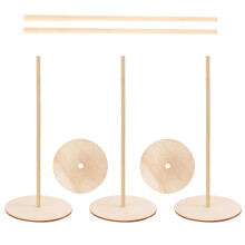Donut Display Stands Wood Beige 5Pcs for Baby Shower Decor