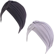 2/4 szt. bawełniany turban damski na głowę, czapka z daszkiem, czapka przeciw wypadaniu włosów, czapka beanie, nakrycie głowy
