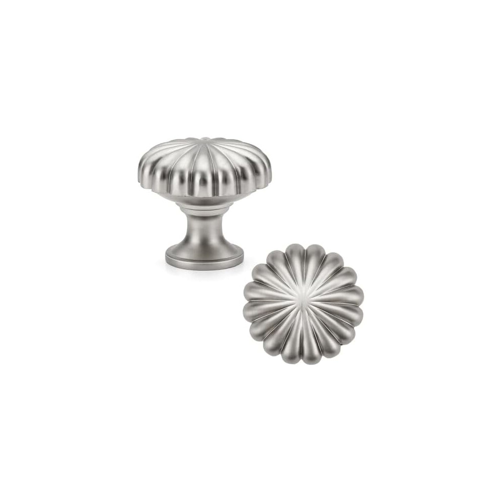 20-Pack Silver Zinc Alloy Flower Drawer Knobs 9104899462220