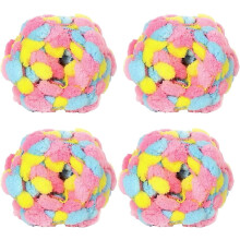 4 ovillos de hilo Pom Bomb, 100 % poliéster, hilo Pomp-A-Doodle Jelly Bean con pompones para ganchillo, punto, mantas, alfombras y nidos para