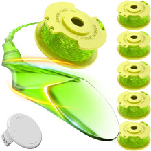 Trimmerfaden kompatibel mit Ryobi ONE+ AC80RL3, 0,08" Trimmerfaden (6 Spulen + Kappe) für 18V/24V/40V Modelle