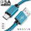 Καλώδιο φόρτισης USB-C 6,6ft, πλεγμένο από νάιλον – συμβατό με Samsung Galaxy Note9/8, S10/S9/S8, LG 1
