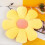 Blomsterformet kastepute 21,5 tommer gul 1