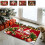 Weihnachtsfußmatte, waschbarer Teppich für den Eingangsbereich, rot 1