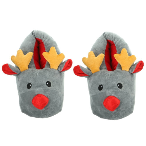 EIMELIChristmas Deer Slippers Winter Warm First Step Shoes