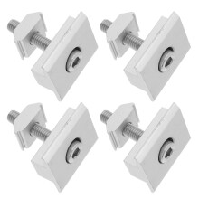 10pcs Solar Panel Middle Clamps with Socket Head Cap Bolts and Slider Nut for Solar Panel Mounting Install Hardware