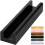 Wooden Floor Mirror Stand Black 9.84" L 1
