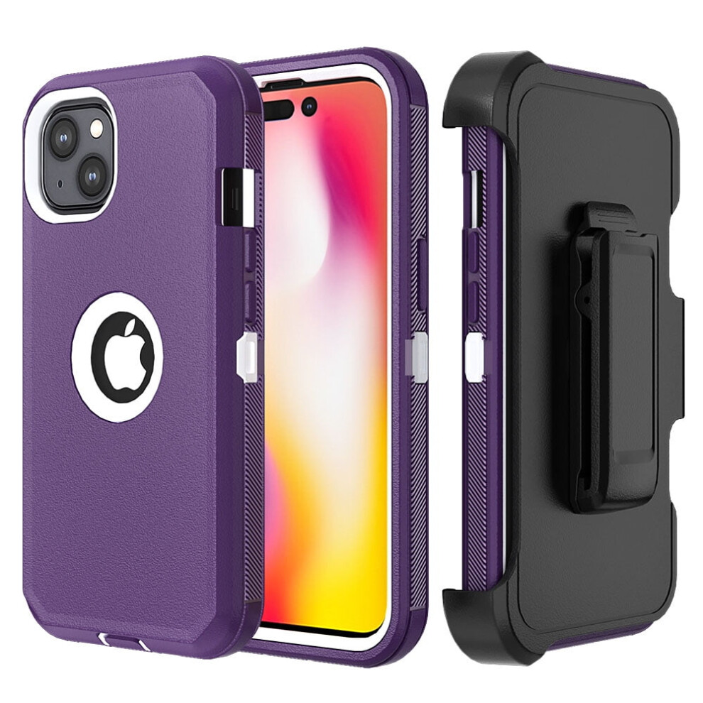 Xhy Compatible With Iphone 14 Case – Military-Grade 3-In-1 Shockproof Armor With Belt Clip Holster, Rugged & Detachable (6.1", 2022) – 9353595348851