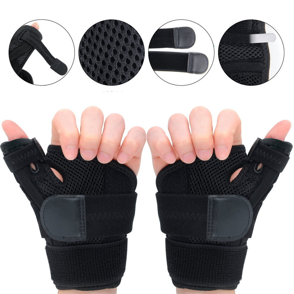 2-Pack Arthritis Thumb Splint, Spica Support Brace for Right/Left Hand, CMC Osteoarthritis Pain Relief, Sprains, Strains, Carpal Tunnel, Trigger