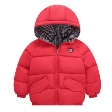 Manteau d'hiver chaud pour bébé garçon et fille, veste à carreaux, manteau rembourré à capuche pour enfants de 12 à 18 mois