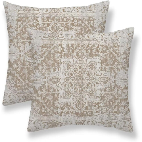 Boho-tyynynpäälliset pellavasta 45x45 cm, 2 kpl
