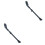 2Pièces Béquilles Arrière Pliantes Noires Aluminium Durable 3