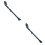 2Pièces Béquilles Arrière Pliantes Noires Aluminium Durable 6