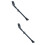 2Pièces Béquilles Arrière Pliantes Noires Aluminium Durable 7