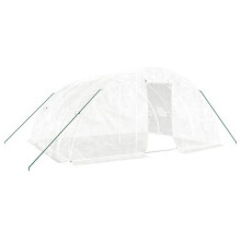 Serre - HELLOSHOP26 - 5x4x2,3m - Gegalvaniseerd staal - Weerbestendige PE-bedekking - Wit
