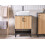 Beliani Vanity Unit MISCANTI 60 cm Bamboo Light Brown 2