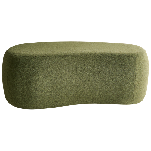 Beliani Pouffe BAYARD Boucle Green 2