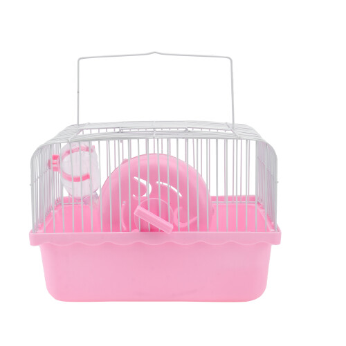 3Pièces Cage Hamster Rose Élégante Sécurisée Pour Petits Animaux 1