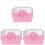 3Pièces Cage Hamster Rose Élégante Sécurisée Pour Petits Animaux 3