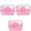 3Pièces Cage Hamster Rose Élégante Sécurisée Pour Petits Animaux 4