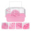 3Pièces Cage Hamster Rose Élégante Sécurisée Pour Petits Animaux 11