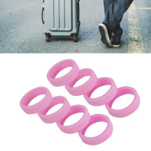 8 Stück Silikon Koffer Rollenabdeckungen Geräuschdämmend Pink Schutzüberzüge