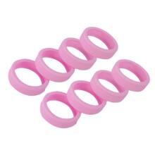 Ensemble de 8 caches-roue en silicone rose pour valise