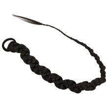Sort flettet hestehale-extensions til kvinder