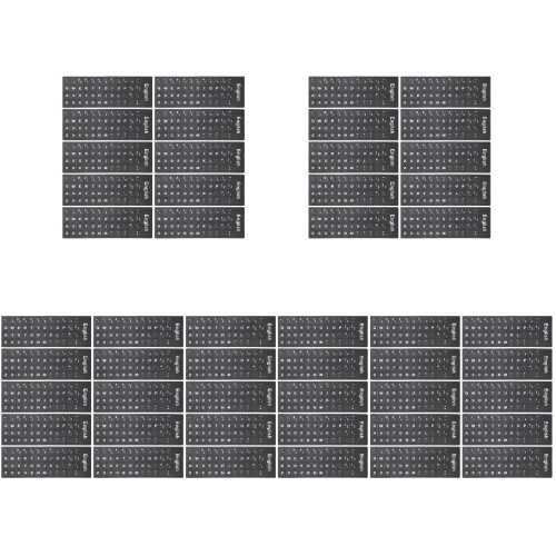 Stickers Clavier Anglais Noir Durable Et Résistant 2