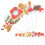 Set van 12 kerstcupcakeversieringen, van papier, in diverse kleuren. 1