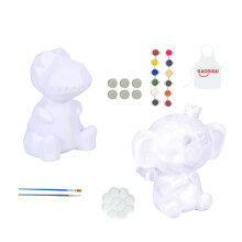 Dumbo Dinosaur Hvitt Malbart Figursett