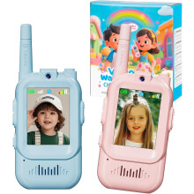 Kindervideo-walkietalkies, 2 stuks, HD-camera, USB-C
