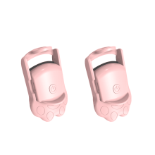 2 stuks verwarmde wimperkrullers, direct verwarmend voor het creëren van een zonnebloem-effect, draagbare wimperkruller, PK618 wit, Engelse versie