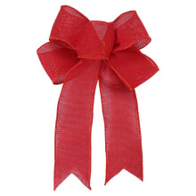 Laço de linho natalino para decoração de guirlandas, enfeites de árvore de Natal, laço de juta natural para guirlandas de Natal, ponteira de
