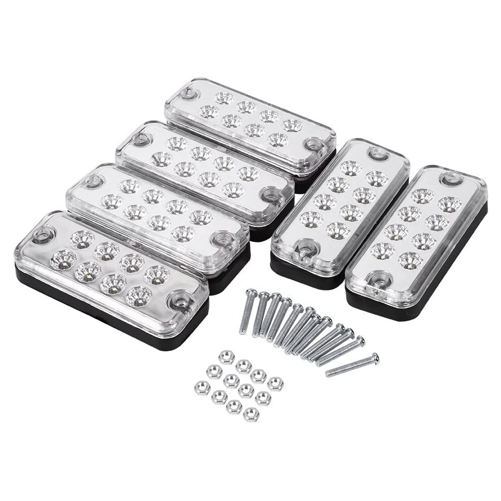 Led Side Marker Lamp Kit,6Pcs 8 Led Clearance Side Marker Indicator Lamp Truck Trailer Lorry Light 9180479654056
