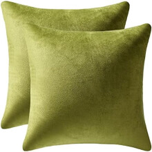 Μαξιλαροθήκες από βελούδο Chartreuse 20x20 ίντσες (2 τεμάχια)