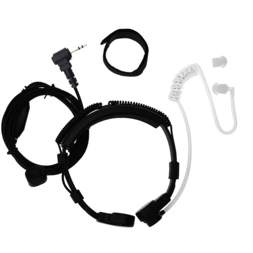 Casque micro à vibration de gorge avec prise jack 2,5 mm